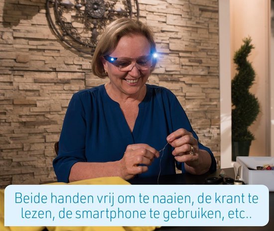 Zoom Magix LED | Lumière LED intégrée et grossissement de 160% | Lentilles en polycarbonate | Mighty Sight | monture durable - lunettes résistantes aux rayures - sûres et confortables | Design unisexe