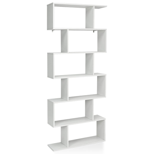 Coast Standregal 6 Level S-Shape BOOKROOM étagère de rangement en bois couleur au choix-blank
