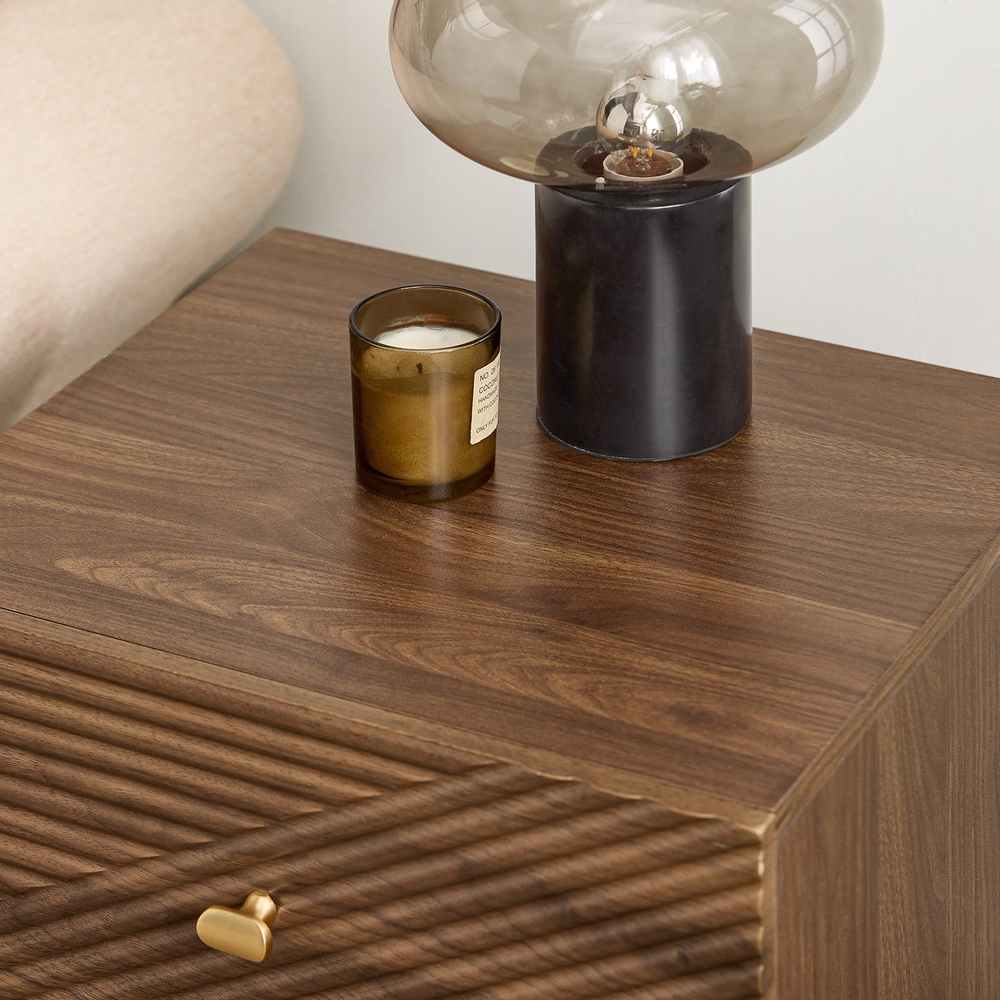 sobuy table de chevet vintage 2 tiroirs - marron - 45 × 40 × 58 cm