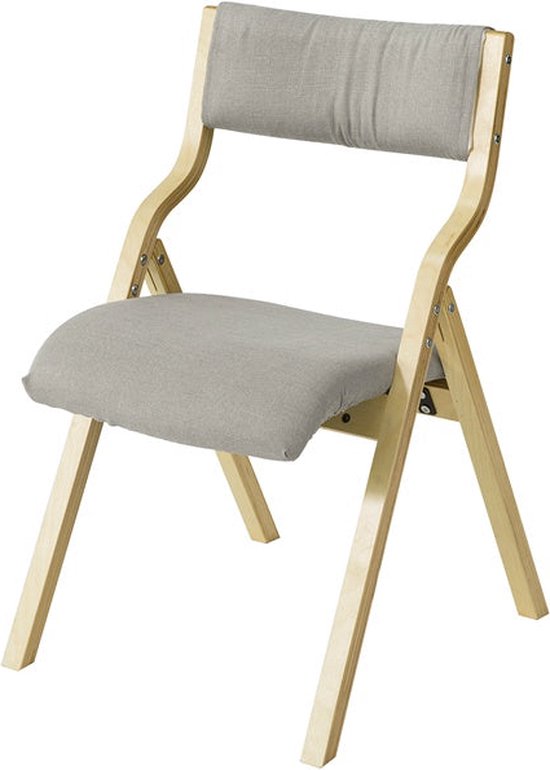 Chaise pliante - Chaise de cuisine - Chaise de bureau pour enfants - Structure en bois de bouleau - Confort rembourré - Housse amovible et lavable - 48 cm x 14 cm x 91 cm
