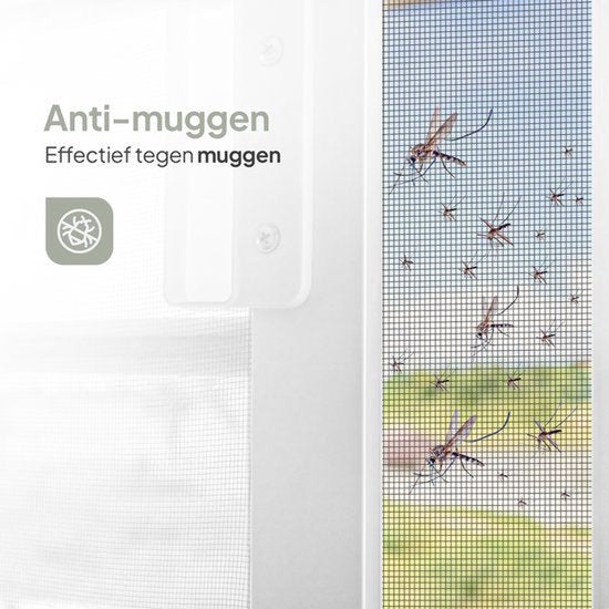 Moustiquaire magnétique O'DADDY® pour fenêtre - 150 x 150 cm - Moustiquaire ajustable - Avec bordure blanche et filet noir - Moustiquaire - Polyvalente et facile à installer