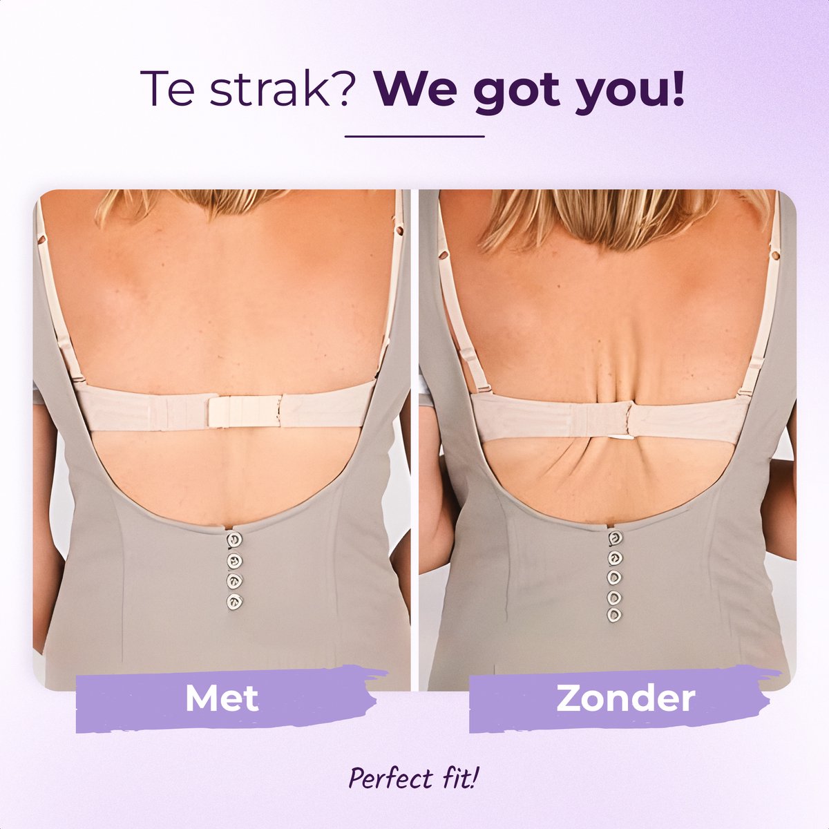 Rallonge pour soutien-gorge, 3 agrafes, lot de 3, élastique, noir