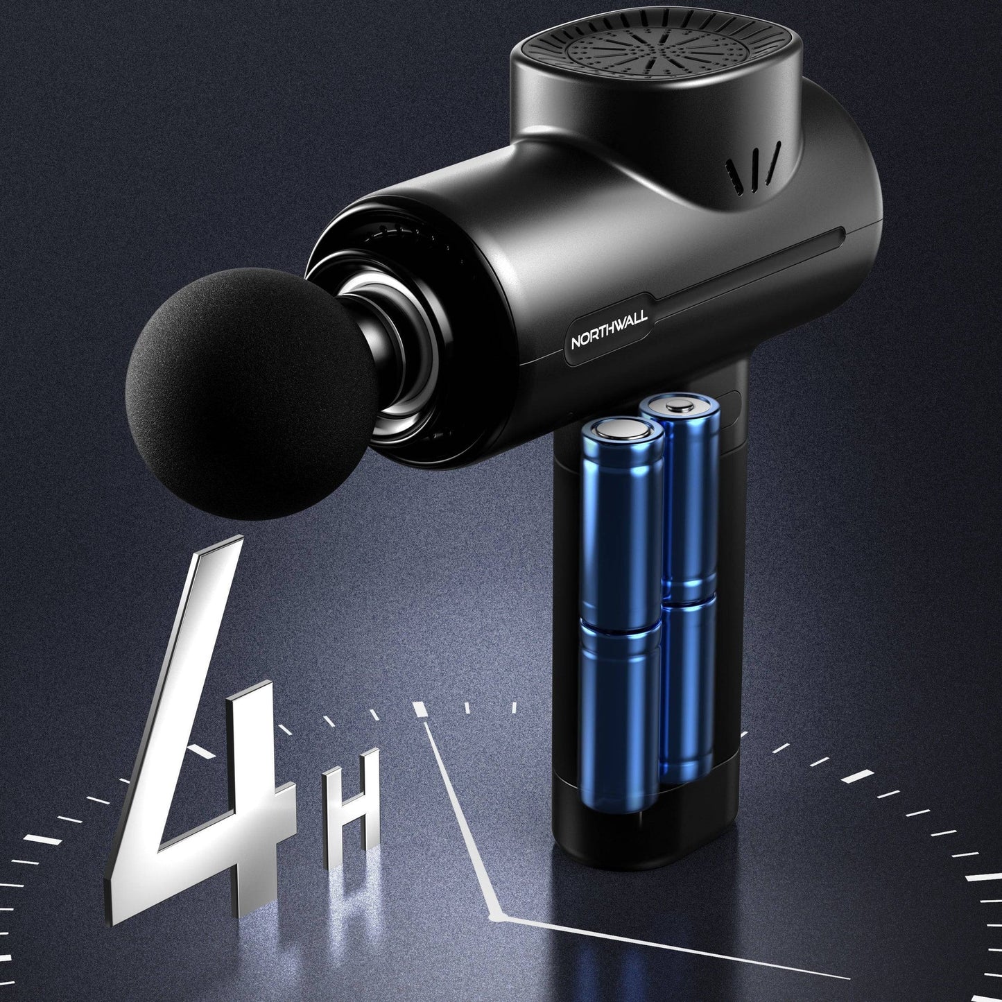 NorthGun Pro - Pistolet de massage puissant avec station de charge - Récupération musculaire, soulagement de la douleur et massage des muscles profonds