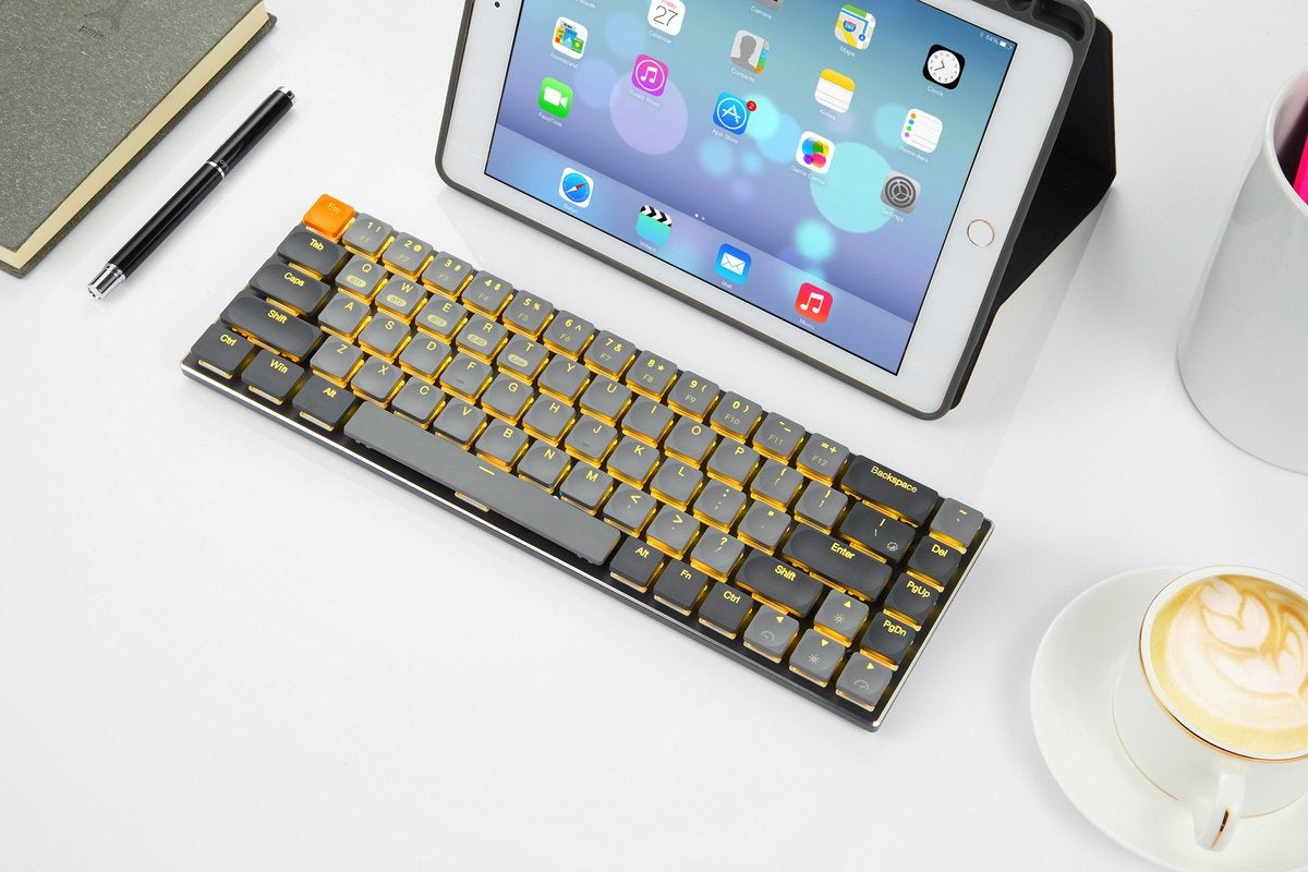 XINMENG RF-68MINI Wireless Mechanical Keyboard - 68Keys - Bluetooth/2.4G/Line 3modes - Low Blue Switch - RGB LIGHT - Windows/Mac - QWERTY - Léger et portable