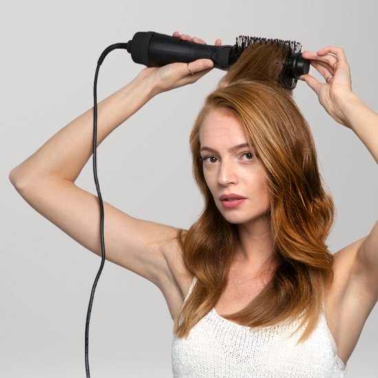Brosse soufflante - Auronic - Airstyler - Boucleur - Brosse coiffante - Noir