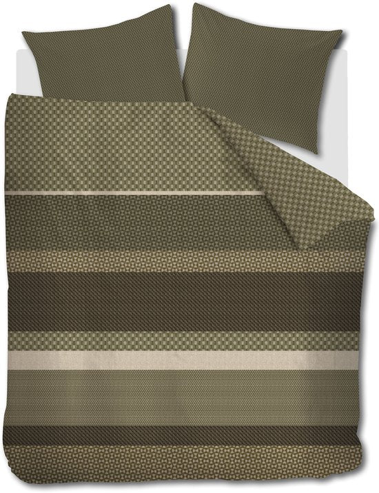 Housse de couette Beddinghouse Fera - Double - 200 x 200/220 cm - Vert