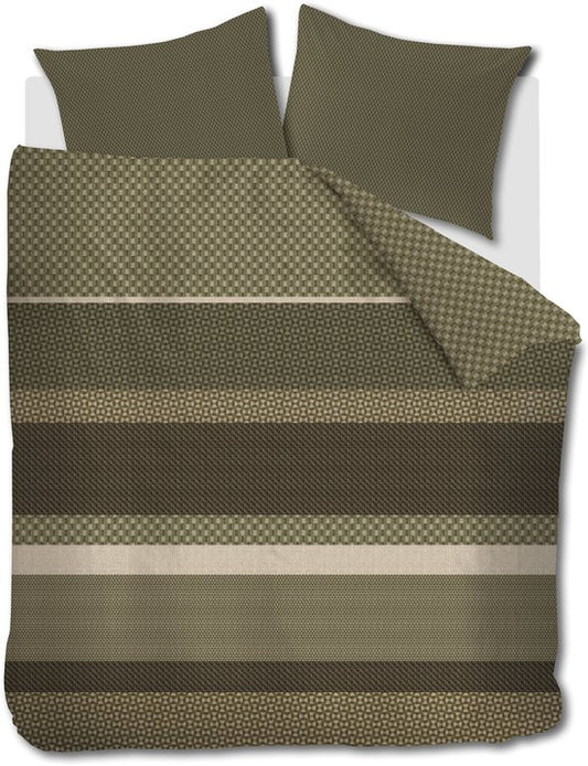 Housse de couette Beddinghouse Fera - Double - 200 x 200/220 cm - Vert