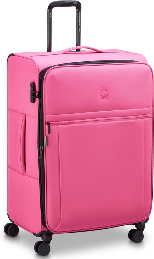 Valise souple – Delsey Paris x Benetton – Polyester durable – Extensible – TSA – 76 cm – Bleu foncé