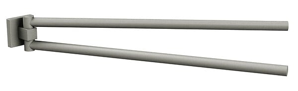 LOFT-GAME Porte-serviettes avec 2 tiges pivotantes - Gris laqué mat - Suspendu