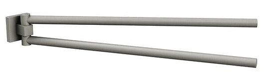 LOFT-GAME Porte-serviettes avec 2 tiges pivotantes - Gris laqué mat - Suspendu