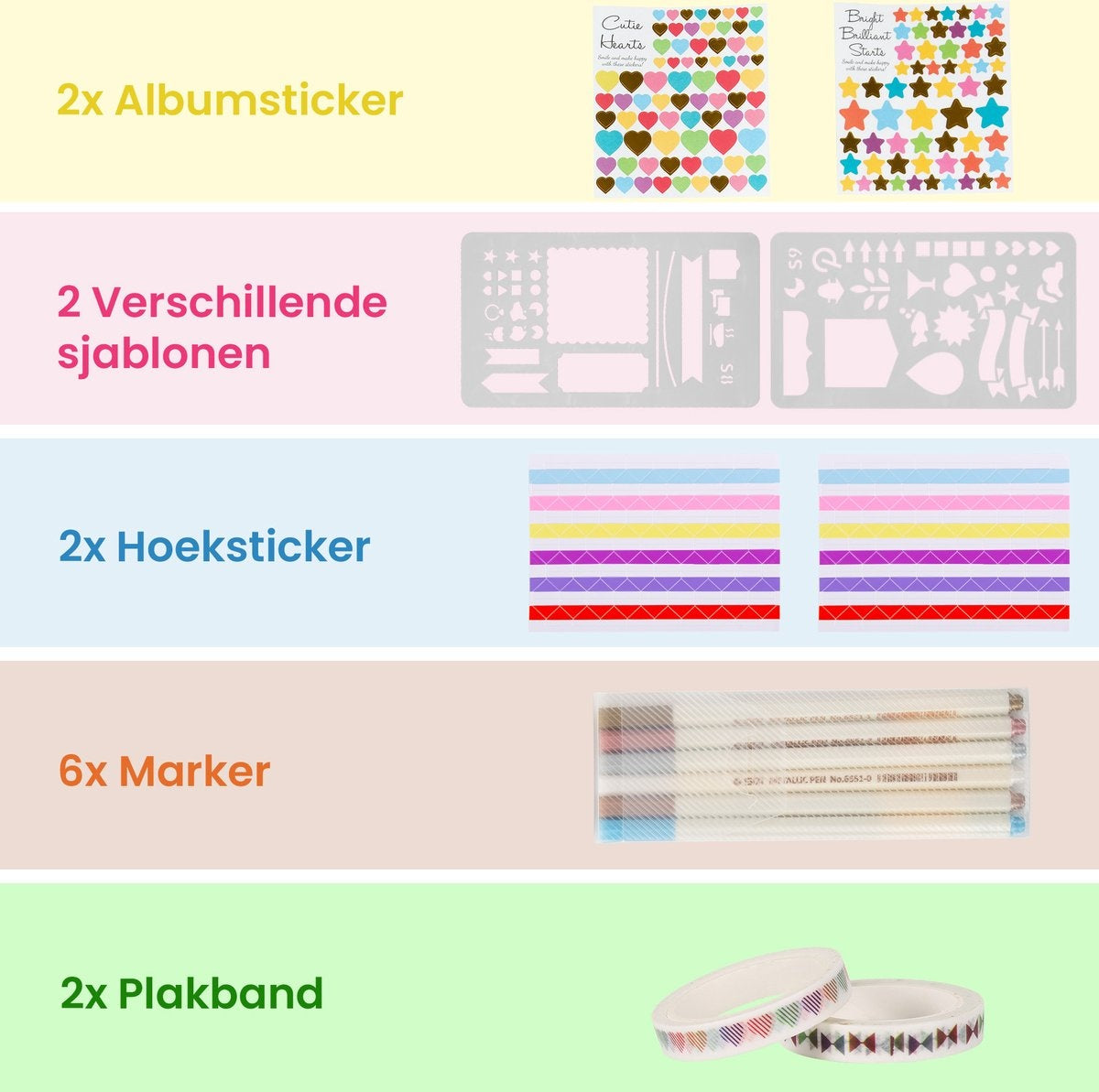 Saaf Scrapbook set - Accessoires inclus - Scrapbooking scrapbooking - Livre photo / Livre d'or - Noir