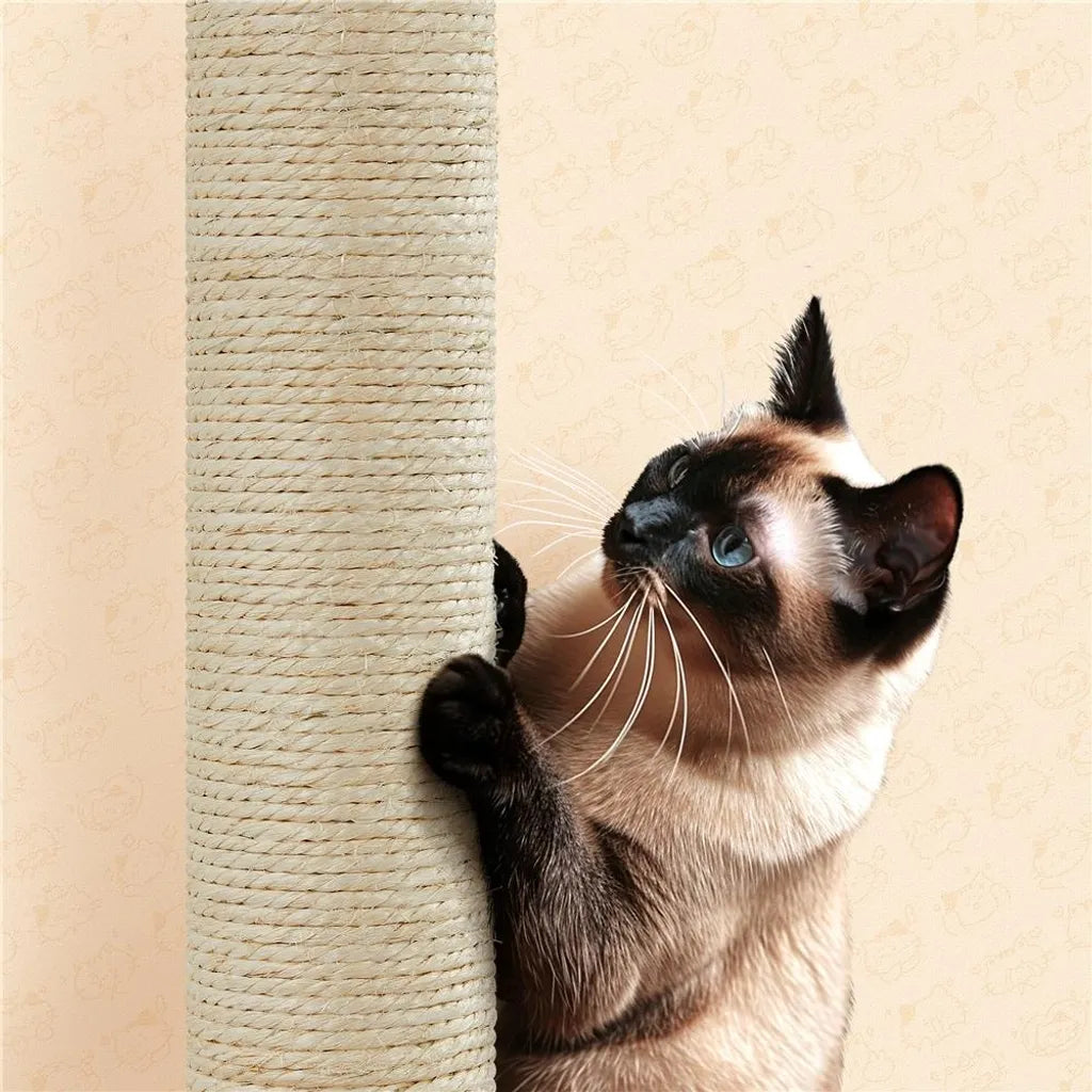 Yaheetech : Arbre à chat avec hamac et maisonnettes - Beige - 174,5 cm