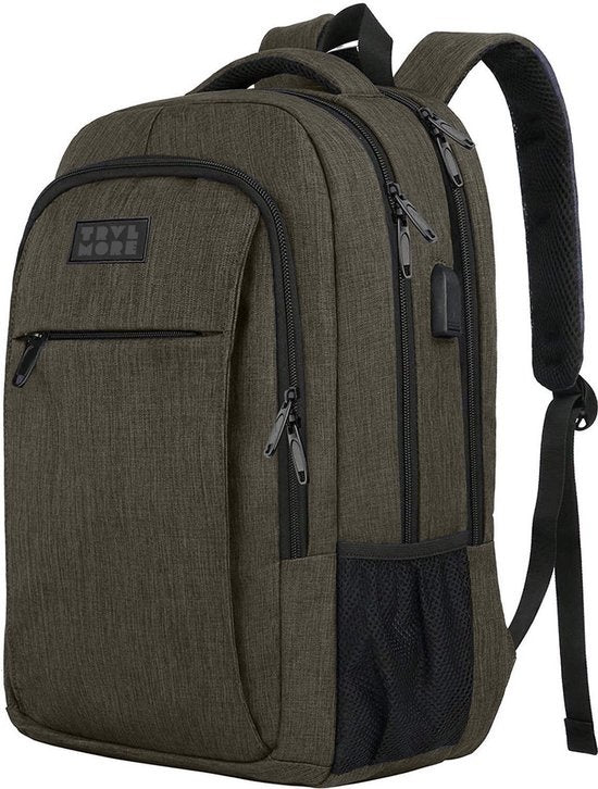 TRVLMORE Sac à dos - 28L - 15.6 inch - Sac à dos pour ordinateur portable - Sac d'école - Unisexe - Vert résistant aux éclaboussures