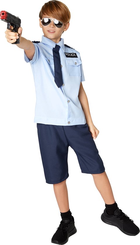dressforfun - Costume de policier pour garçon 164 (13-14 ans) - déguisements, costumes d'Halloween, déguisements de fête, tenues de carnaval, tenues de fête - 301496