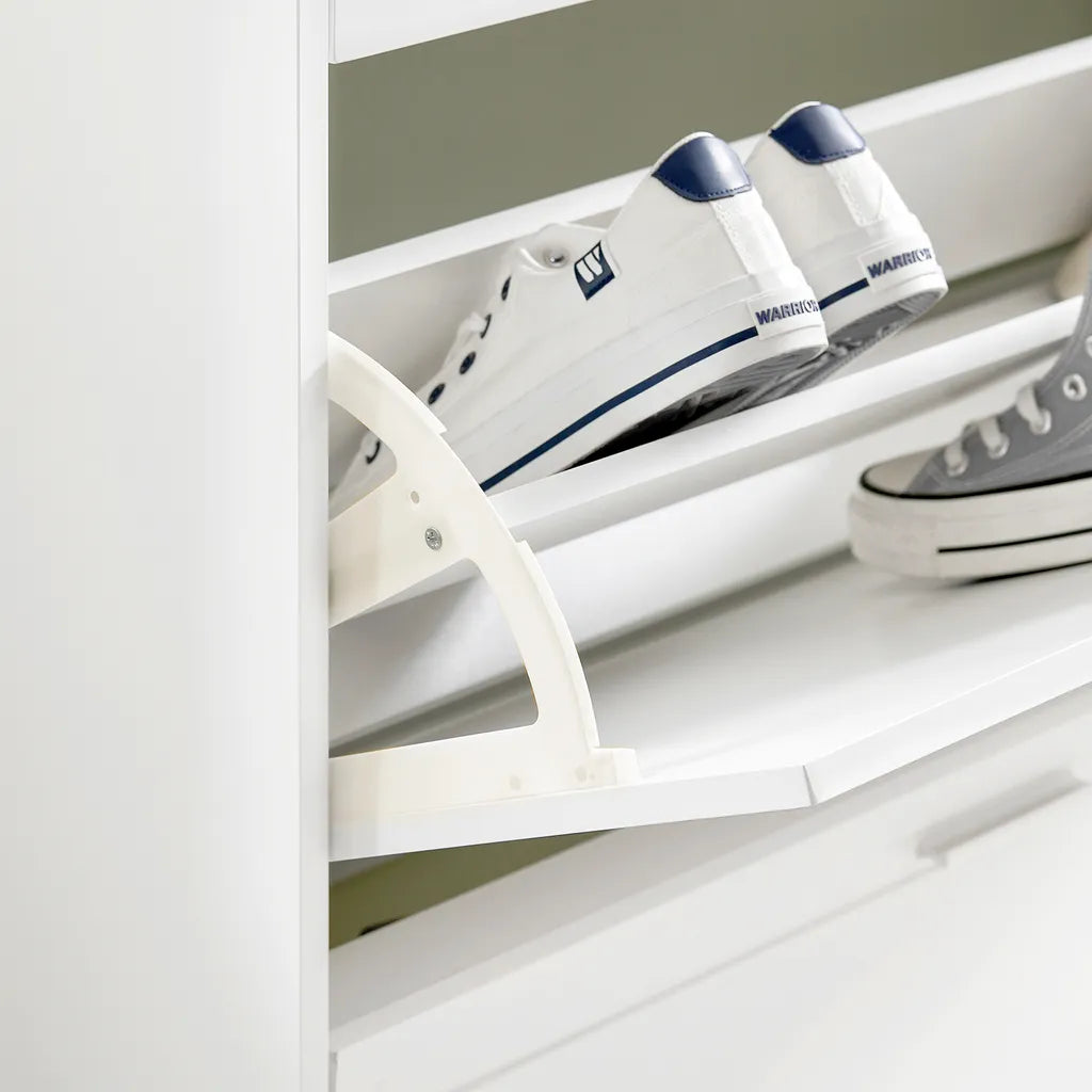 SoBuy Shoe Rack - FSR104-W - MDF & PB - Max. 60kg - 102x96x24cm - Blanc