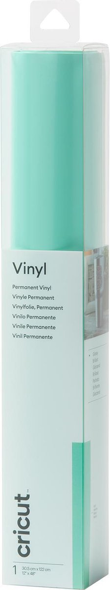 Cricut Premium Permanent Vinyl 30 × 120 cm - Couleur menthe - Résistant à l'eau et aux UV - Convient à toutes les machines à découper Cricut
