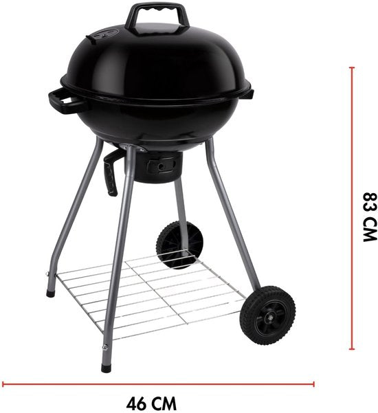 Barbecue Alpina - Barbecue sphérique - BBQ - avec couvercle - Ø 45 cm - Charbon de bois