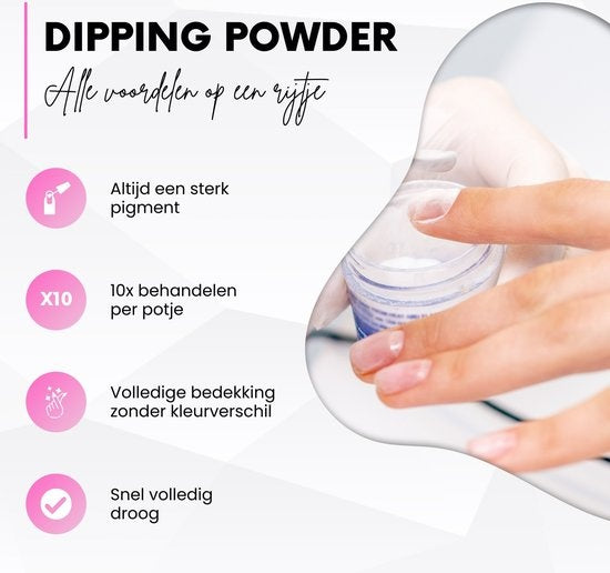 Moods Gellac - Kit de démarrage de poudre à tremper - The Nude - 6 couleurs - Pack de démarrage pour ongles acryliques - Dip Nails