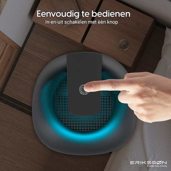 Déshumidificateur Dry Pro d'Erikssøn - Déshumidifie jusqu'à 0,6 litre par jour - Convient pour la chambre à coucher, la salle de bain, le salon et le sous-sol - Déshumidificateur