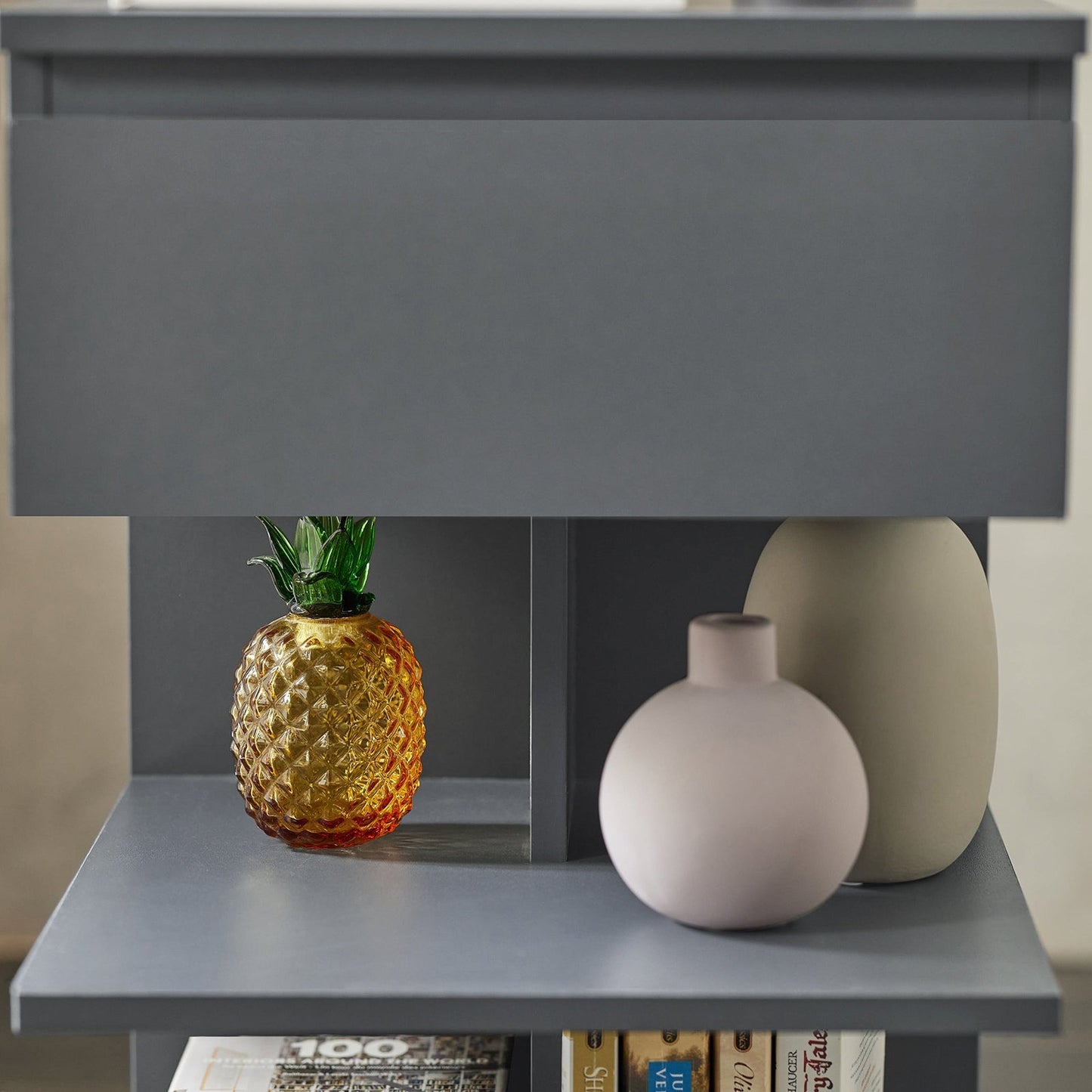 SoBuy Sideboard - Table basse avec 1 tiroir coulissant - Max. 45KG - 39 x 65 x 39 cm - Gris