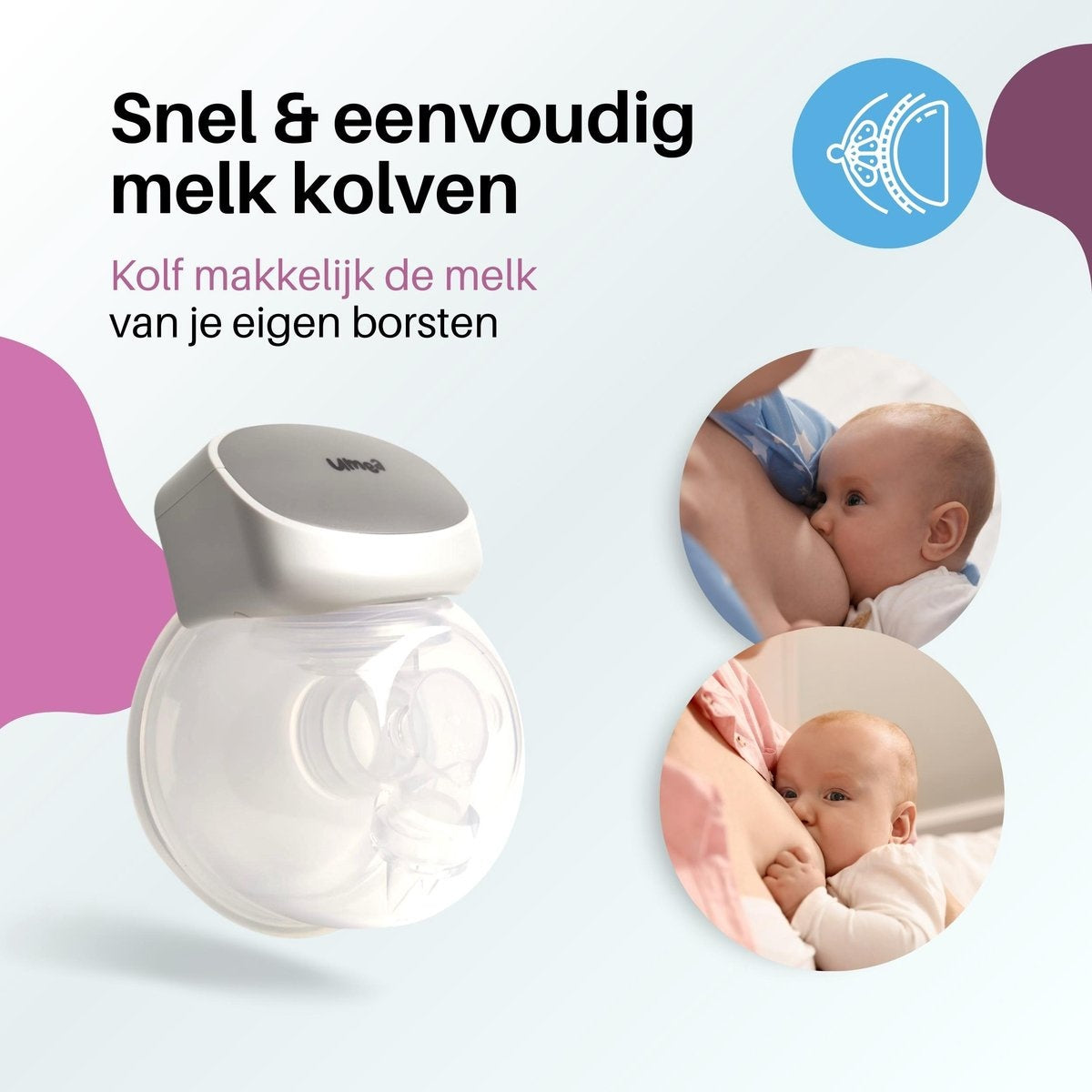 Umea - Tire-lait double - Blanc