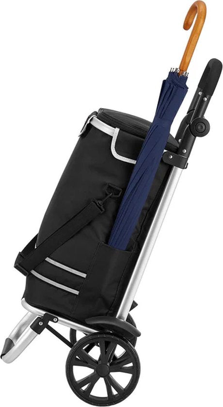 Chariot de supermarché 3en1 - 56L - Noir