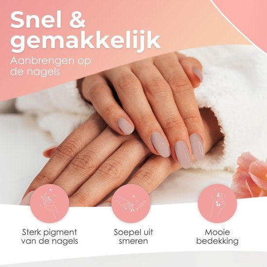 Vernis à ongles en gel - Moods Gellac - Ensemble de 6 pièces - 8ML - Kit de démarrage - Édition Nude - Ongles - Kit de démarrage de vernis en gel