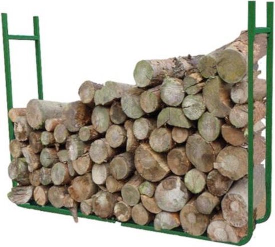 Toolland Support de stockage de bois de chauffage, taille fixe, 20 x 90 x 120cm, robuste, vert