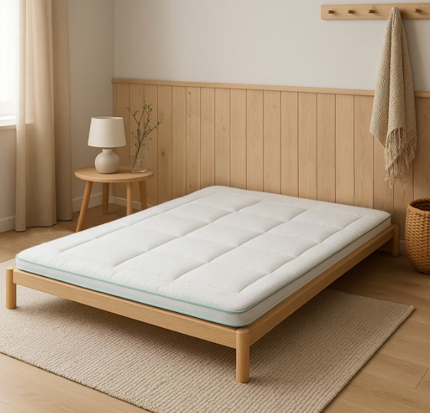 zydante - Bambou - Surmatelas - 6cm - blanc - 90x200 cm - deux faces couchables avec oreillers gratuits