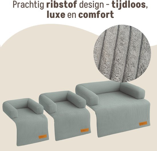 By Cee Cee Original Dog Rug Bench - Panier pour chien - Premium - Entièrement zippé - Tissu en fibre - Gris foncé - 75x90 - Taille S