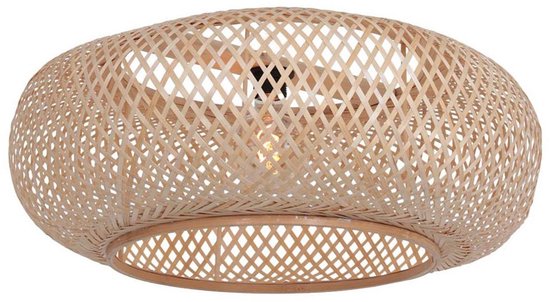 Abat-jour Steinhauer en bambou et bois naturel, Ø 60 cm, E27