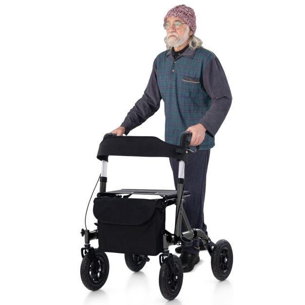 Déambulateur Coast - Pliable - Avec siège - Max. 135 kg - Noir