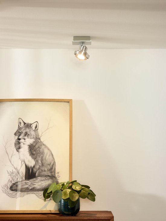 Lucide LANDA - Spot de plafond - LED à intensité variable vers les teintes chaudes - GU10 - 1x5 W 2200 K/3000 K - Chrome mat