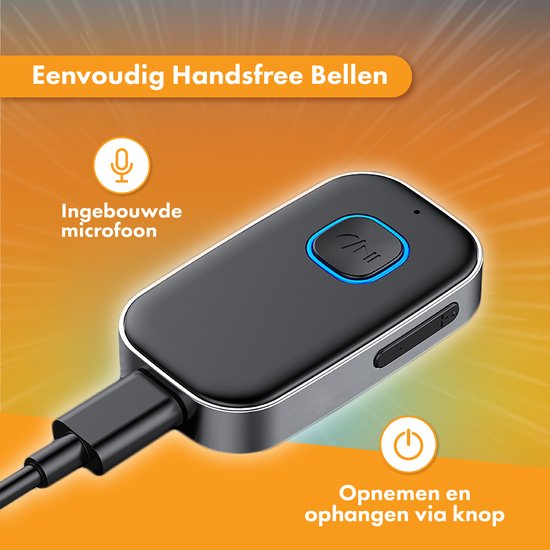 Récepteur Bluetooth - 16 heures sans fil - BT 5.0 - 3.5MM AUX - Récepteur Bluetooth - Récepteur Bluetooth voiture