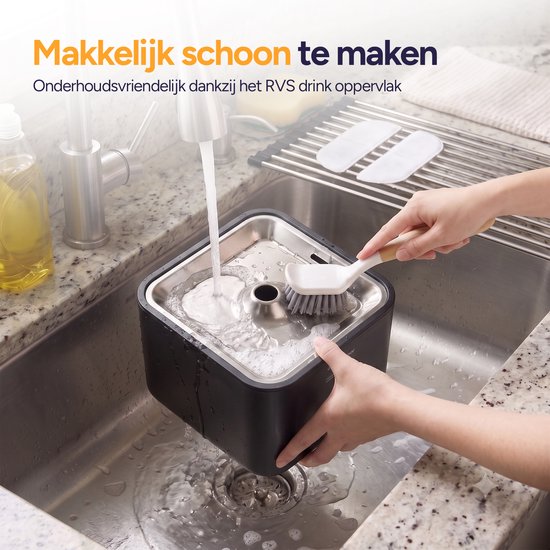 Viervoeter® Fontaine à eau sans fil en acier inoxydable - Fontaine à eau à capteur pour chats et chiens - 3 filtres inclus - 3,2 L - Autonomie de la batterie : 30 jours - Silencieuse
