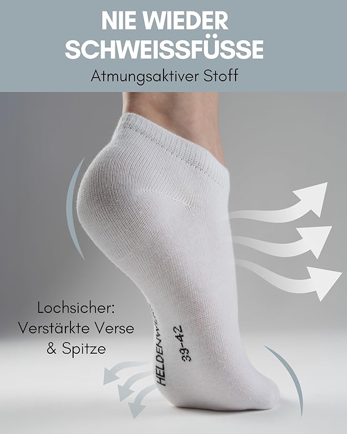 Chaussettes Heroic Sneaker - Femmes - Blanches - Taille 35-38