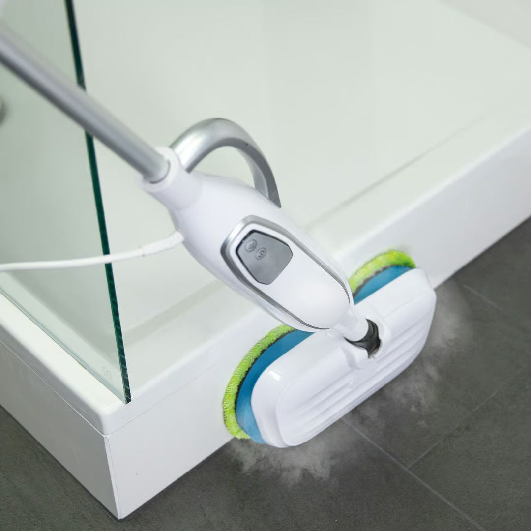 Nettoyeur vapeur Livington Steam Twister - Tête de nettoyage rotative - Réglage de la vapeur en 3 niveaux - Accessoires inclus