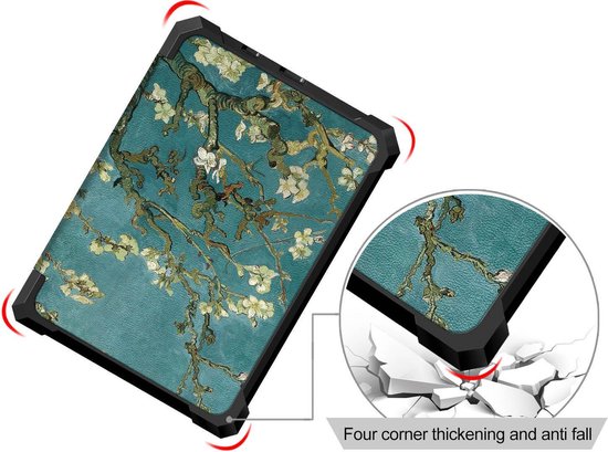 Achaté Kobo Nia Cover - Avec fermeture magnétique et fonction veille automatique - Origami - Almond Blossom by Gogh - Limited Edition - High Quality