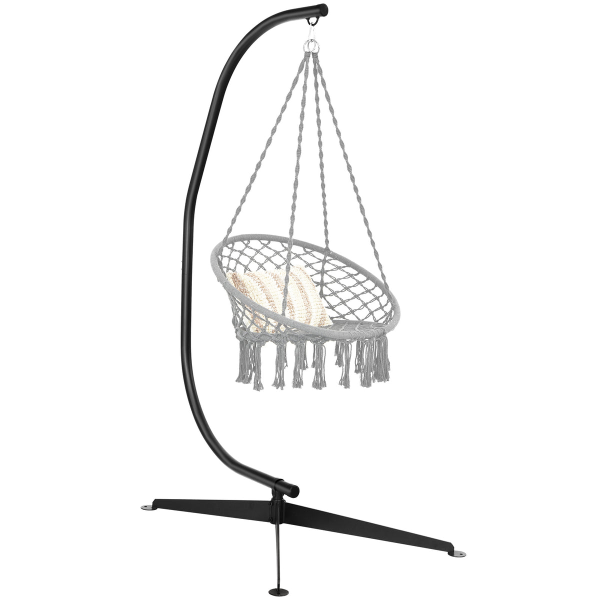 Coast C-shaped Hanging Chair Stand - 207cm - 150kg Weight Capacity - Black