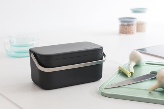 Poubelle de cuisine SinkSide de Brabantia - 1,8 litre - Gris foncé