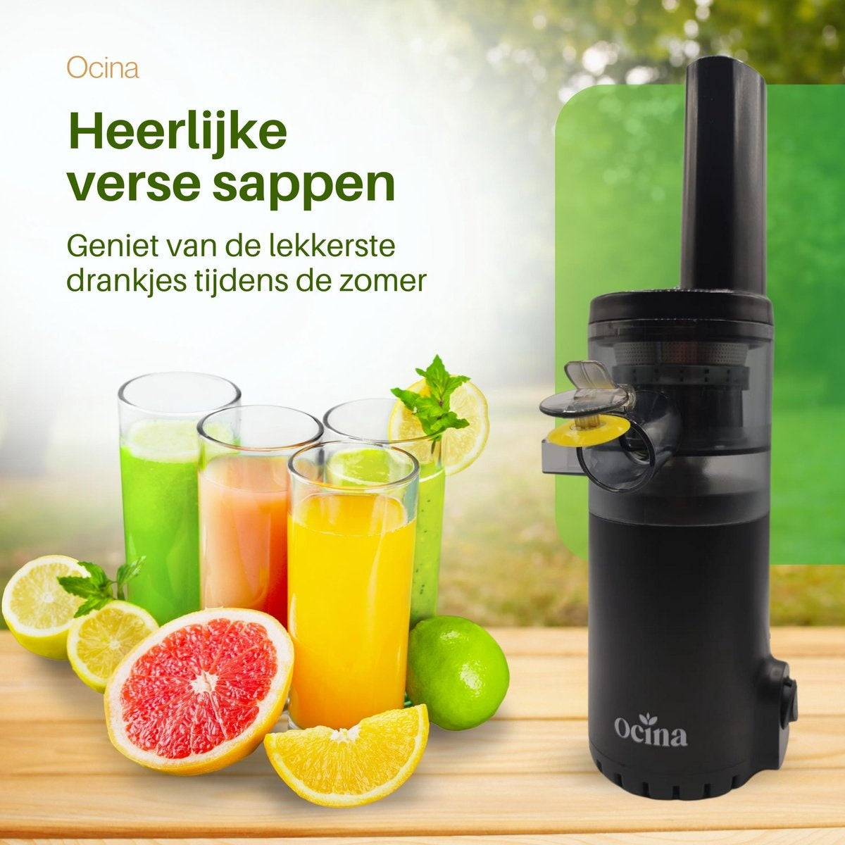 Extracteur de jus compact - Ocina – Fruits et Légumes - Centrifugeuse – Noir