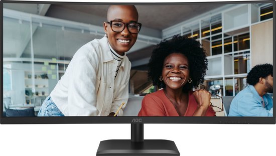 AOC CU34E4C - Écran professionnel incurvé ultra-large - USB-C 90 W - Garantie 5 ans - 34 pouces