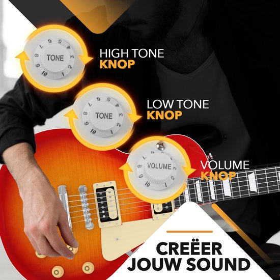 Guitare électrique Finesse avec amplificateur Rouge/Orange
