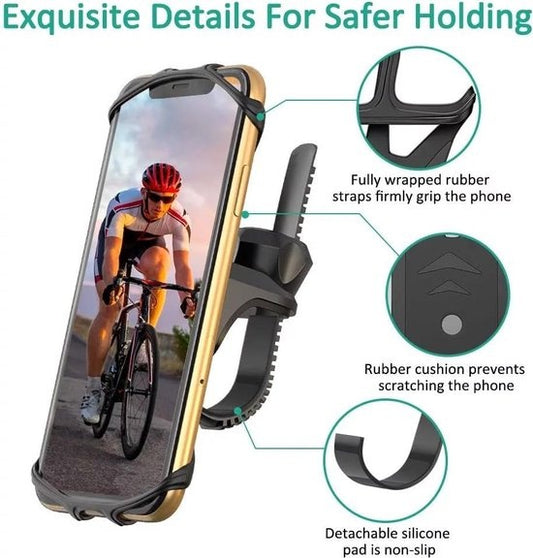 Garpex® Porte-téléphone vélo - Porte-téléphone moto - Porte-smartphone vélo - VTT - moto - Porte-téléphone universel