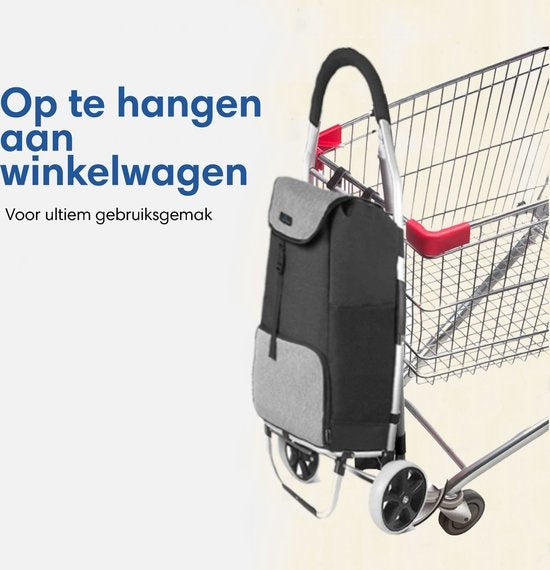 Chariot de courses - Safe Age - Caddie à roulettes Pliable - Compartiment Isotherme