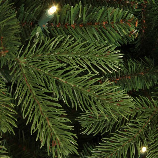 Black Box Trees Brampton Artificial Christmas Tree Slim with LED Lights - H215 x Ø125 cm - Vert