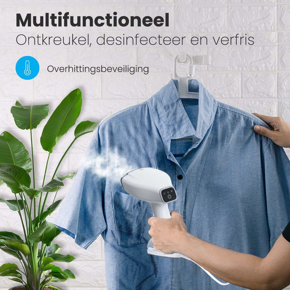 Auronic Défroisseur à linge - Défroisseur - Défroisseur à main pour vêtements et meubles - 300ml - Blanc