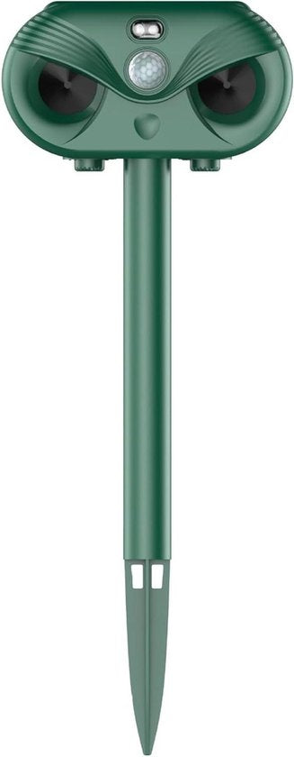 Répulsif ultrasonique à énergie solaire - répulsif à renard pour jardin extérieur - répulsif à écureuil et chat - détecteur de mouvement et lumière clignotante - repousse la mouffette, le lapin et le renard