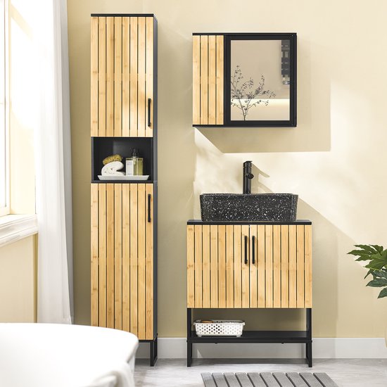 SoBuy Armoire de toilette BZR202-SCH