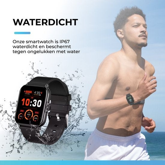 AyeWay Smartwatch - Waterproof & Touchscreen - 70 Sports Modes - With App - Smartwatch Men & Women - Black